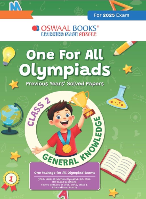 Oswaal One for All Olympiads Previous Year Solved Papers | Class 2 General Knowledge | For 2025 Exam